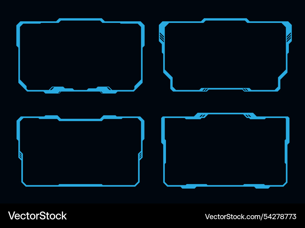 Technology futuristic frame element hud sci-fi vector image
