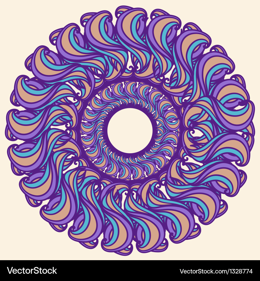 Abstract background with curl vector image