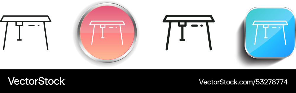 Davit icon thin linear regular and button style Davit icon thin linear regular and button style vector image