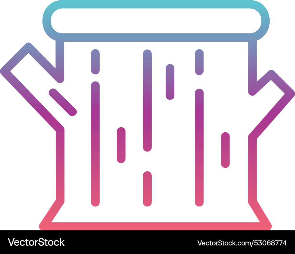 Tree stump line gradient design Vector Image
