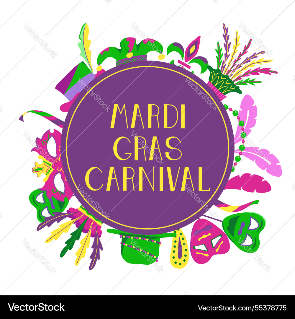 Background with text in a circle Vector Image
