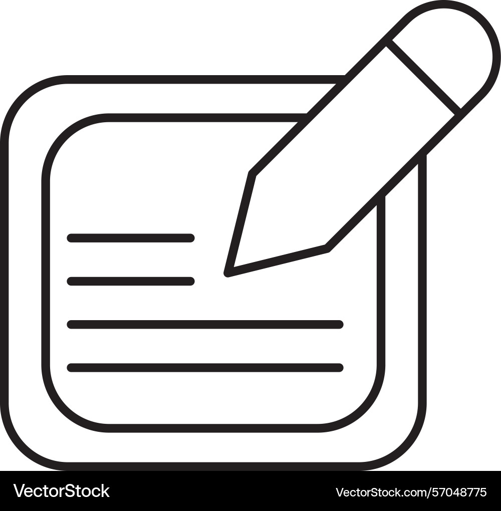 Document editing line icon design vector image