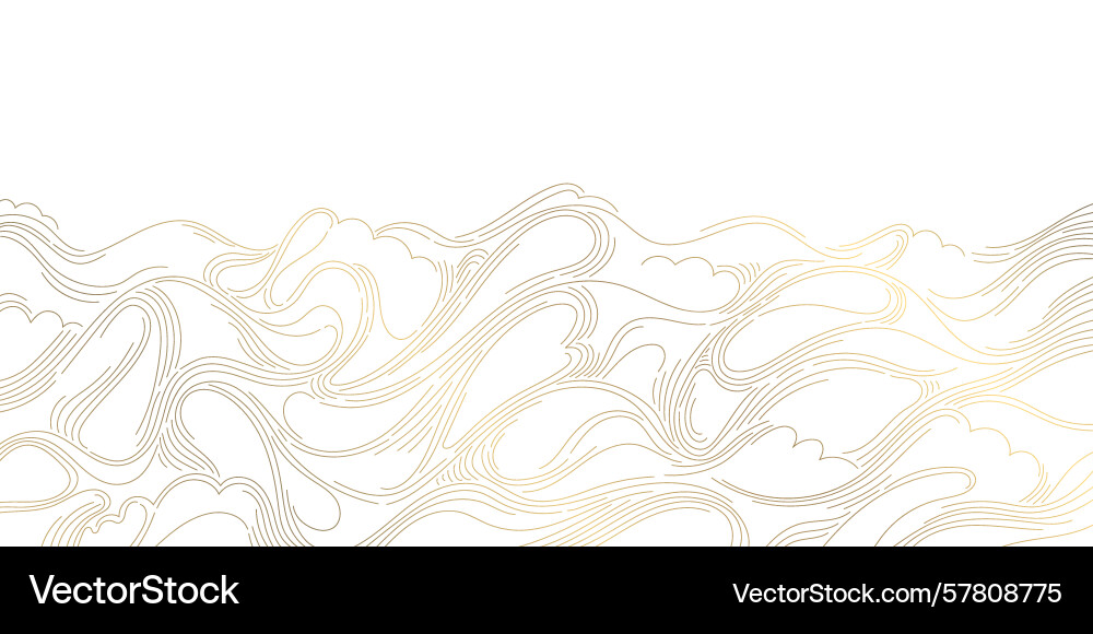 Line abstract sea ocean art pattern curve Line abstract sea ocean art pattern curve Vector Image