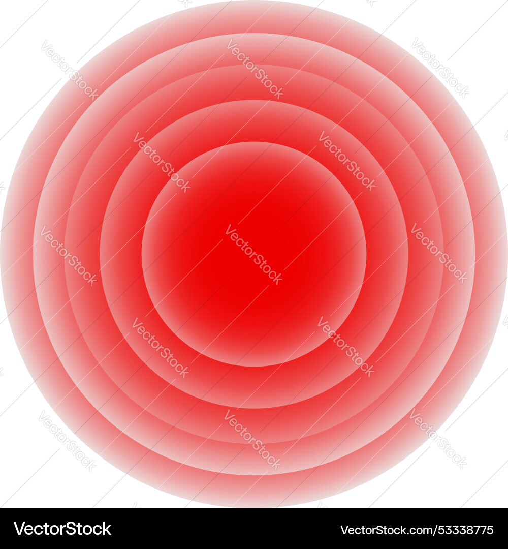 Red concentric circles creating target like Red concentric circles creating target like Vector Image