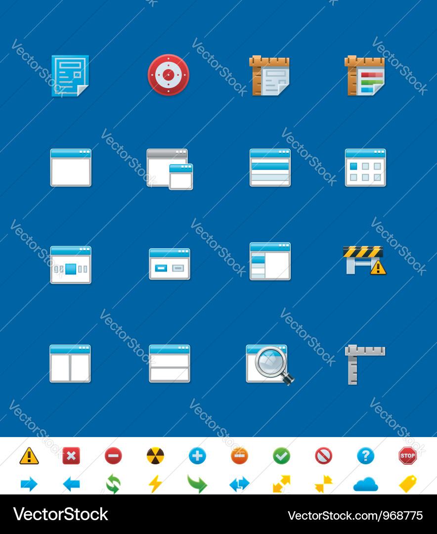 Website Icon Set - Webmasters Vector Image