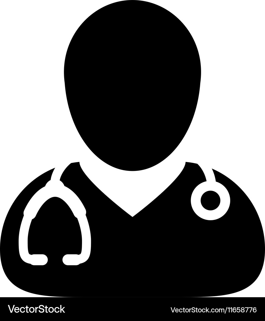 Arzt Arzt Krankenschwester medizinische Gesundheits-Ikone Vektorbild