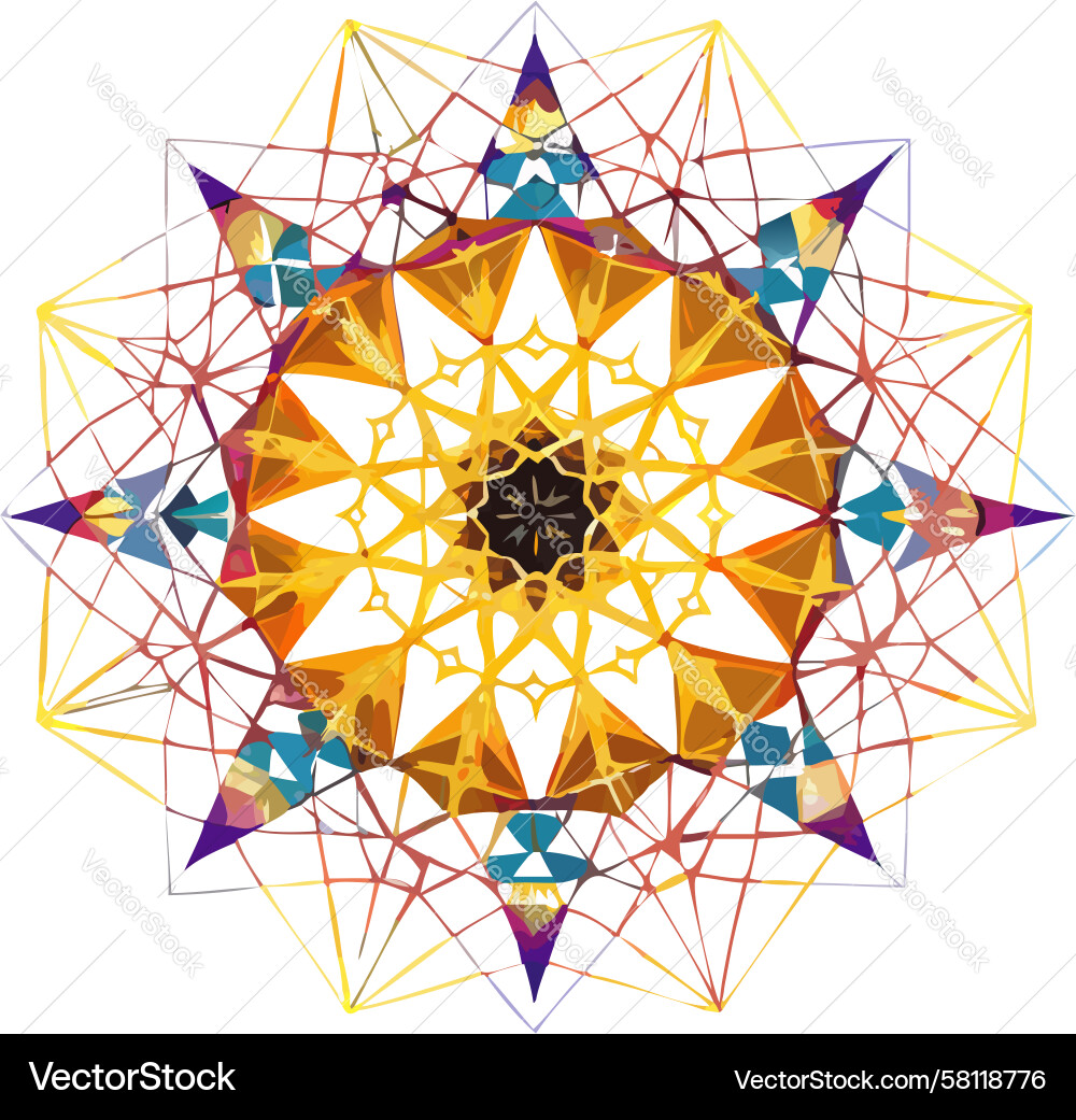 Chromatic Fractal Patterns Vector Image