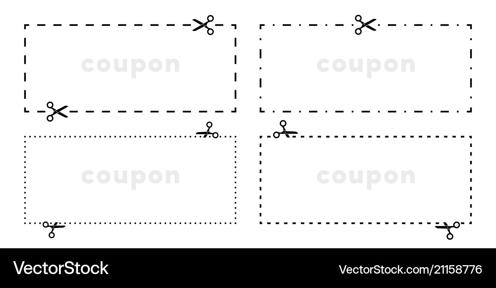 Coupon ausgeschnitten Scheren schneiden Linie Icon Coupon ausgeschnitten Scheren schneiden Linie Icon vektorbild