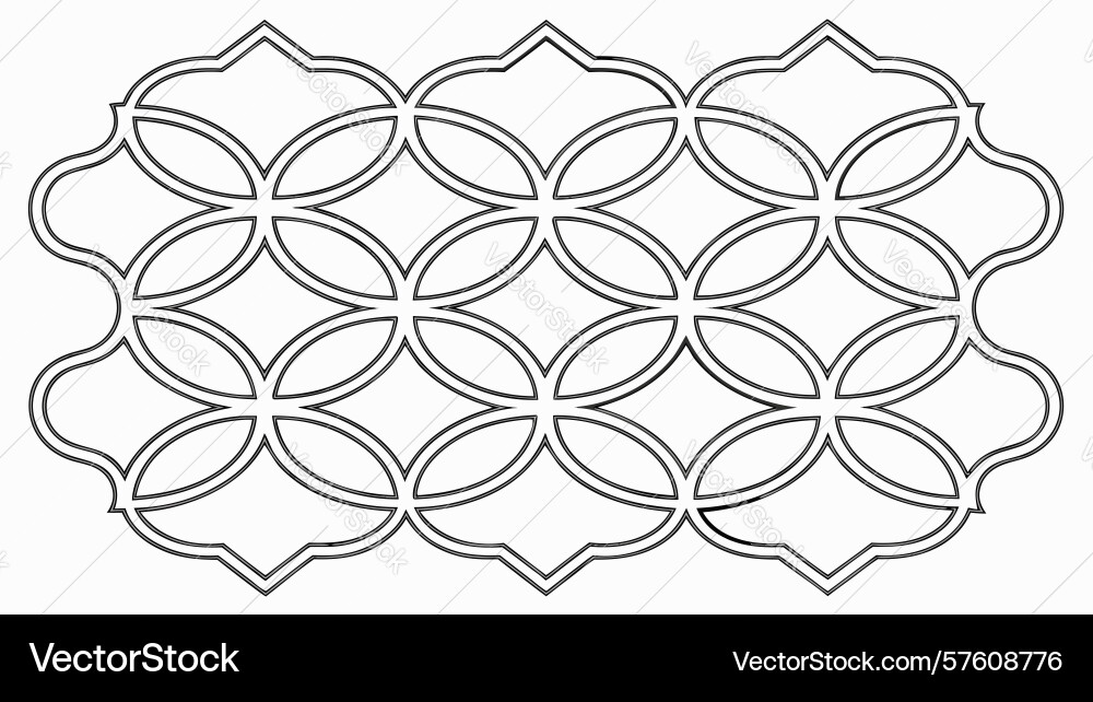 Intricate geometric overlap pattern art design vector image