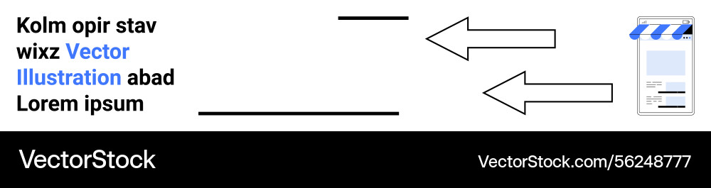 Arrow diagram pointing towards an interface icon Arrow diagram pointing towards an interface icon vector image