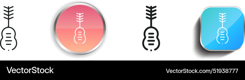Brush icon thin linear regular and button style Vector Image