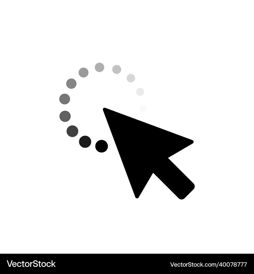Computer mouse click cursor black arrow icon Computer mouse click cursor black arrow icon vector image