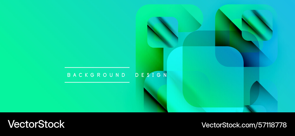 Abstract vibrant background overlapping squares Vector Image