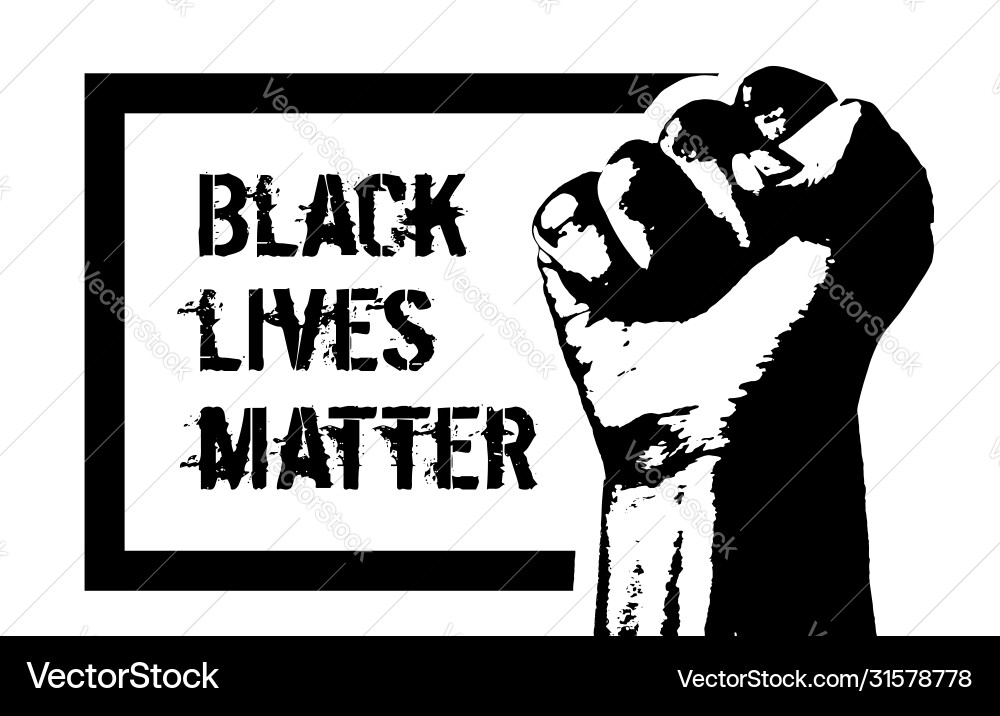 Black Lives Matter Protest Vector Image