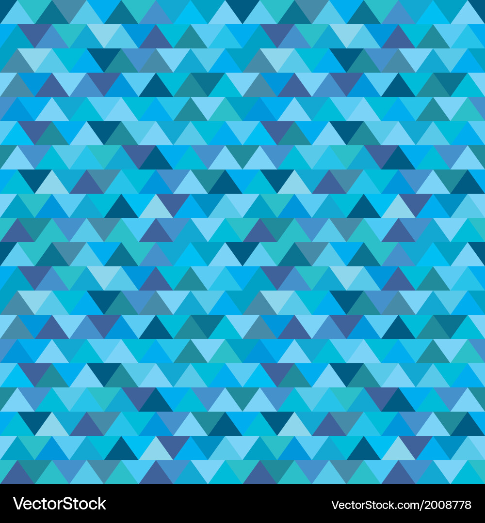 Blue Zigzag Triangle Pattern Vector Image