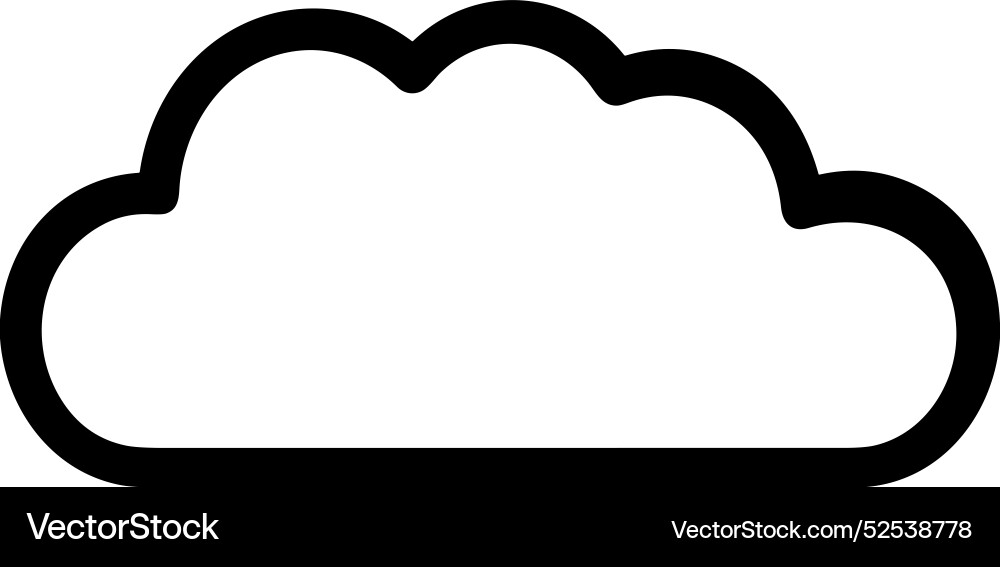 Cloud storage icon symbol image of the hosting Vector Image