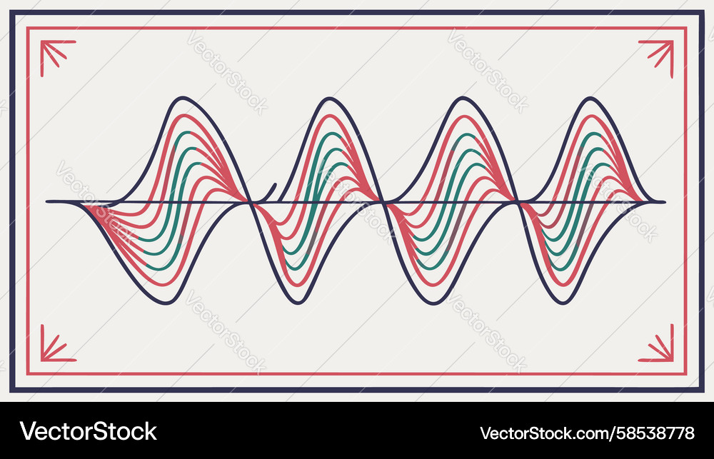 Dynamic Wavy Frame Border Vector Image
