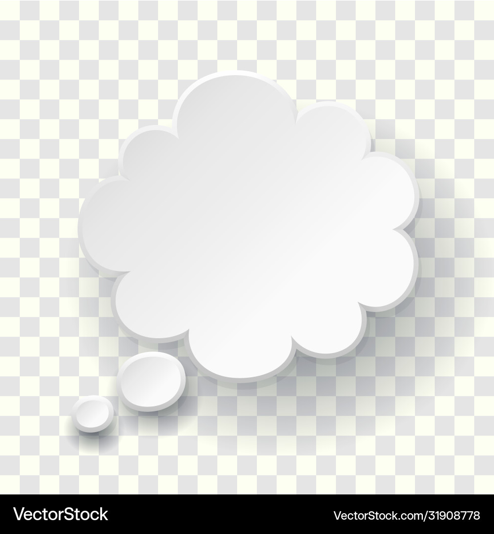 Empty Speech Bubble - White vector image