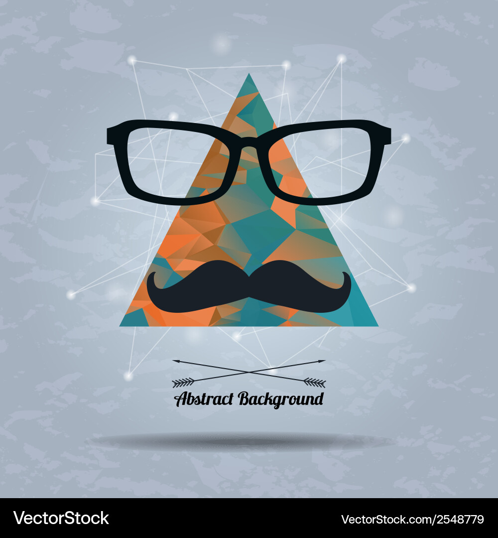 Abstract hipster background with triangle vector image