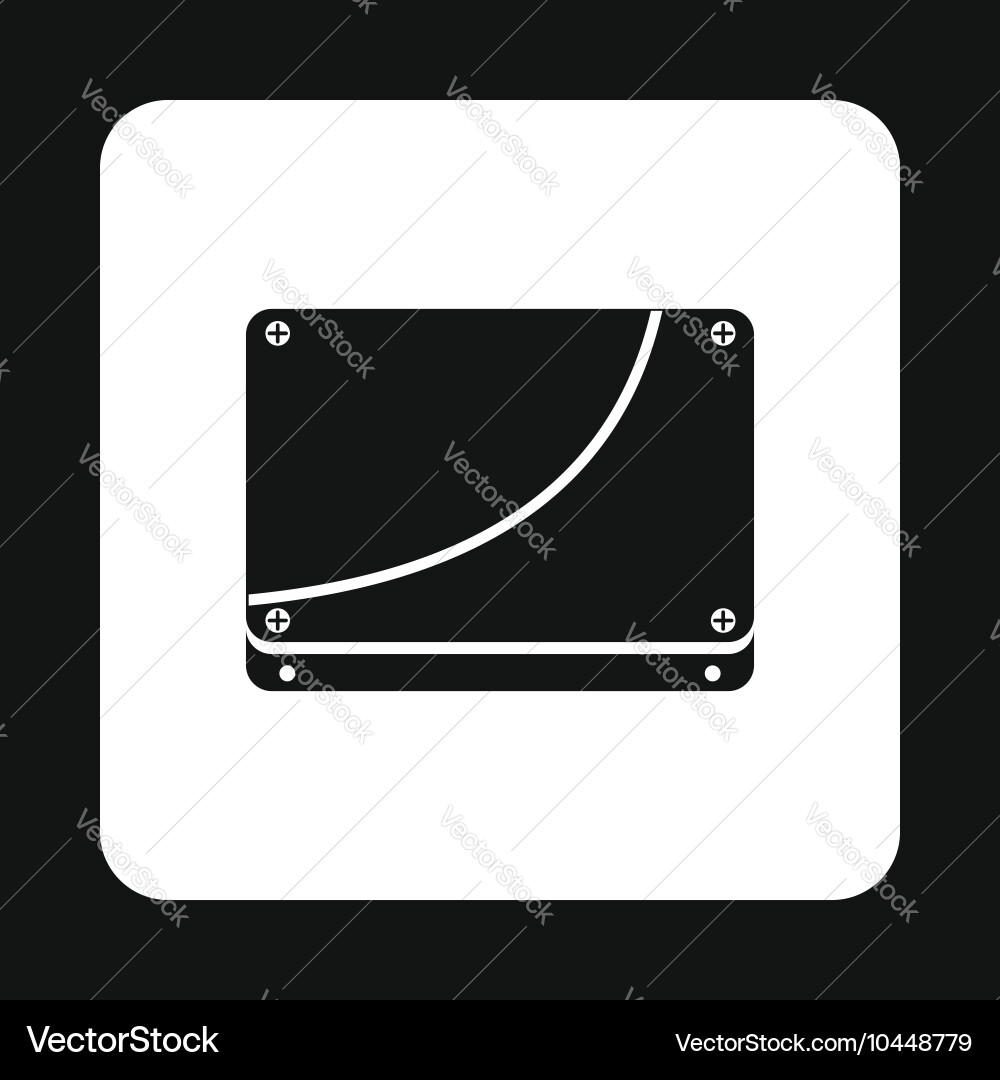 Case computer icon simple style vector image