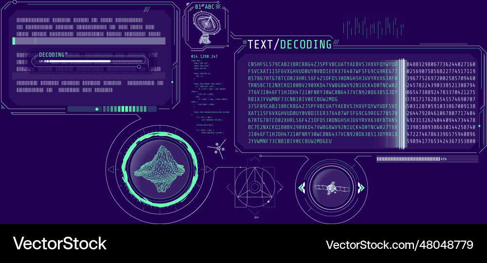 Decoding satellite and radio telescope data about Vector Image