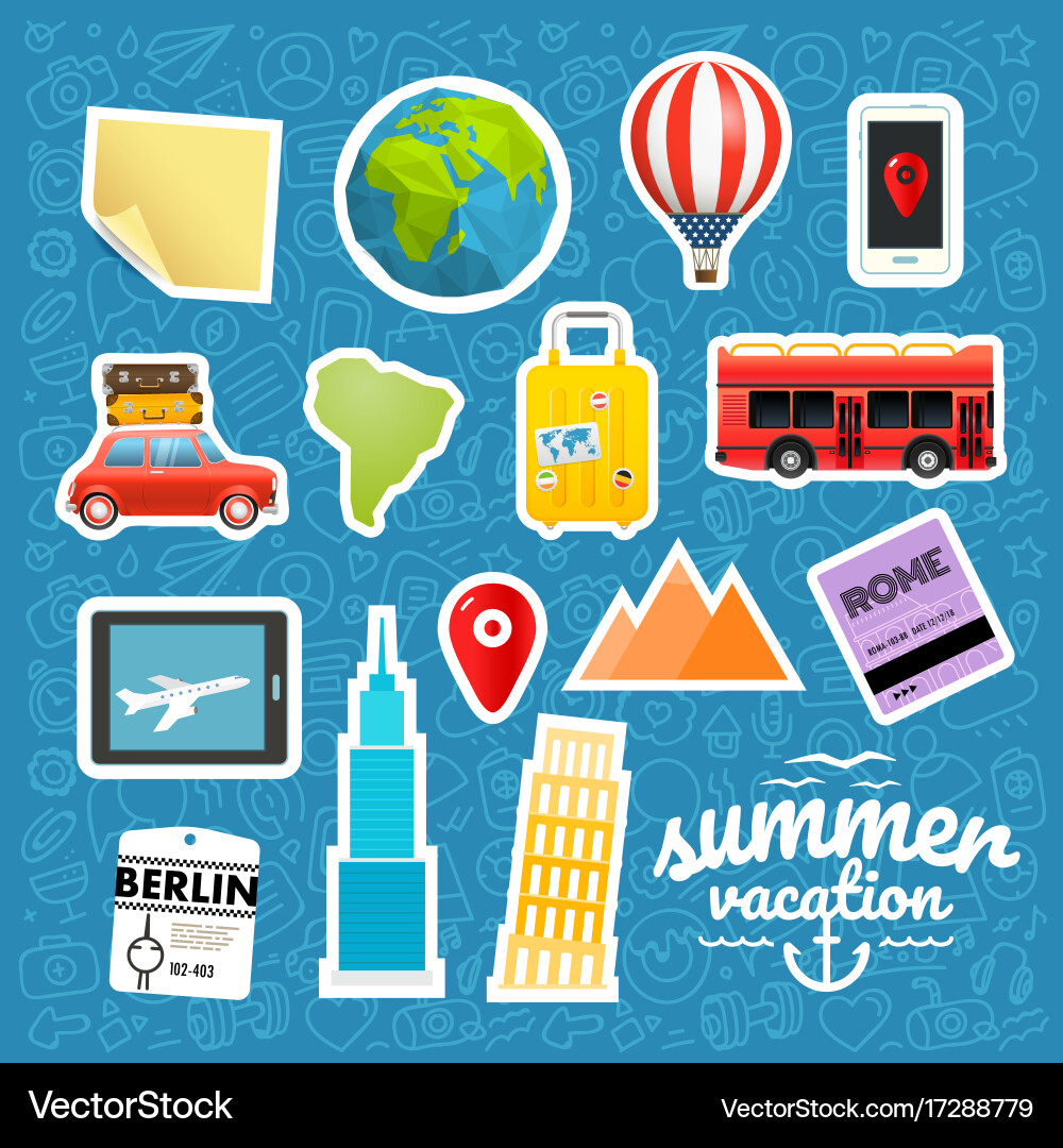Different web abd mobile messenger stickers Vector Image