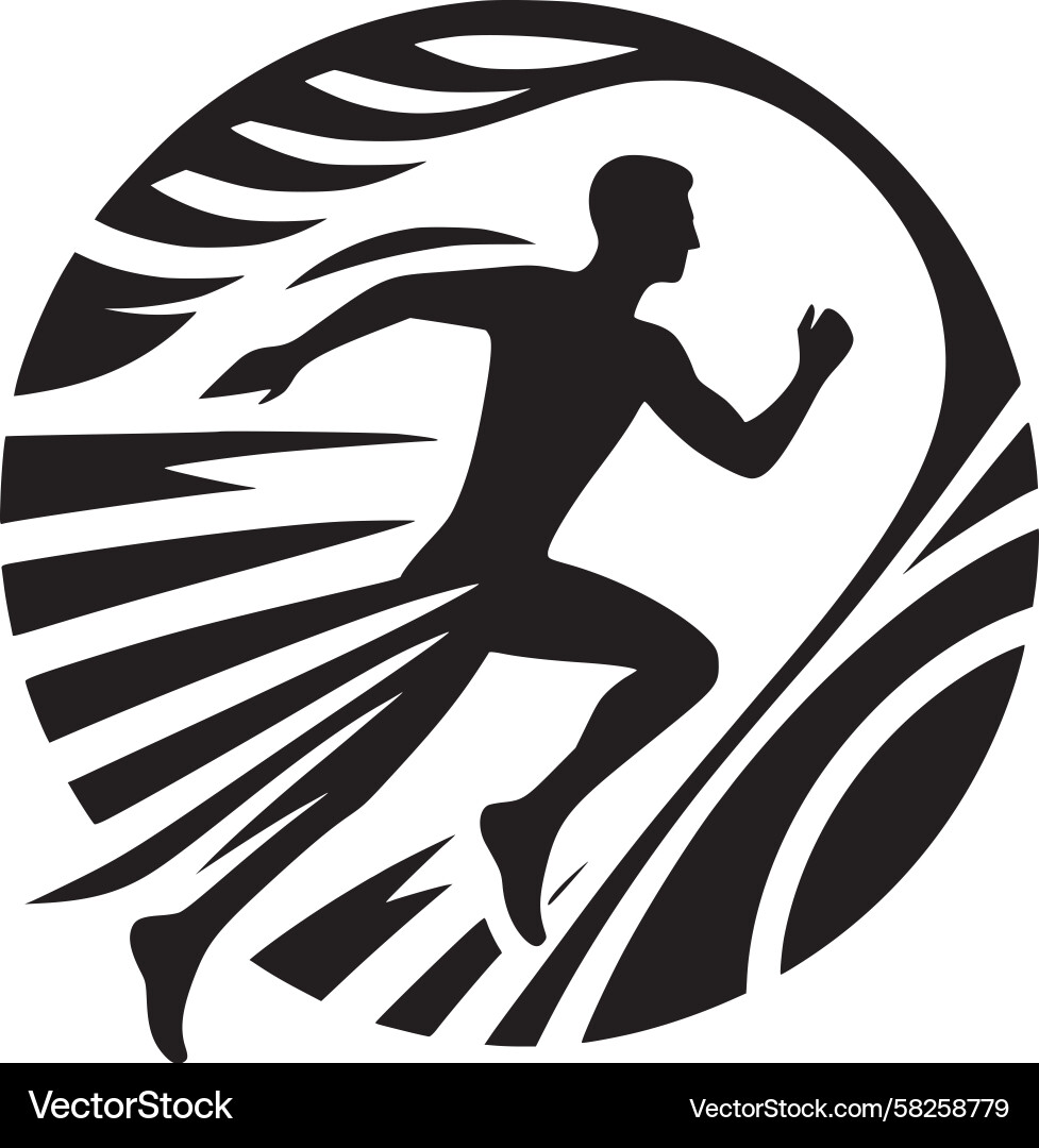Dynamic Runner Shape Vector Image