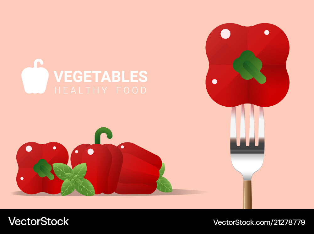 Fresh red bell peppers background Fresh red bell peppers background vector image