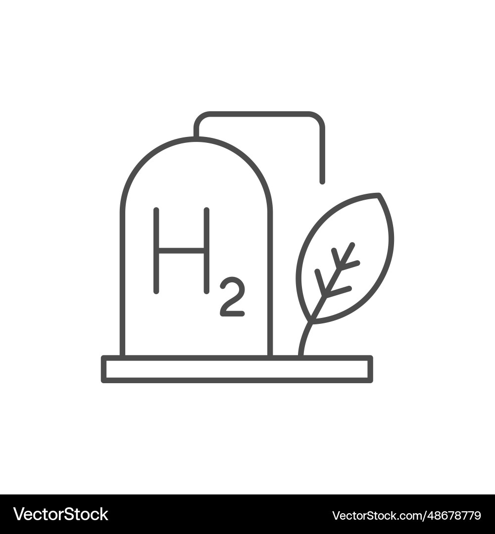 Hydrogen storage tank line icon Hydrogen storage tank line icon vector image