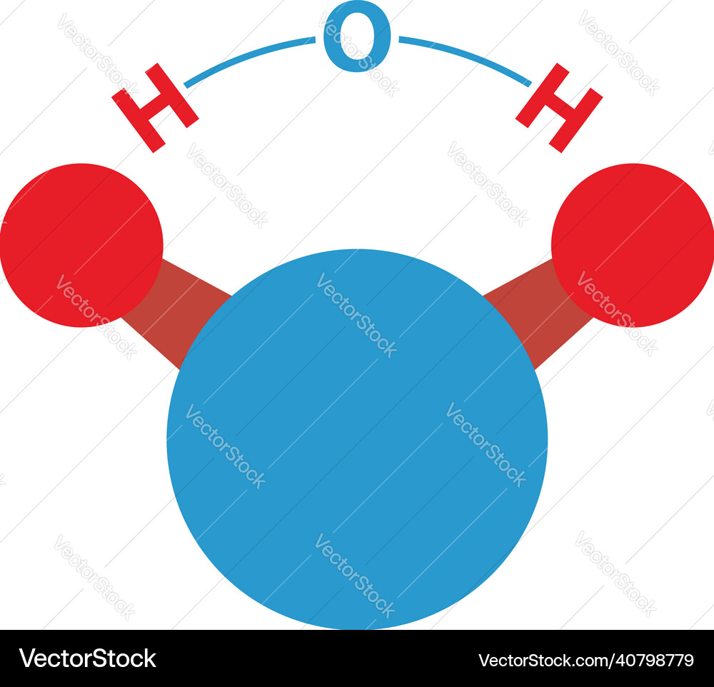 Icon of chemical molecule water Royalty Free Vector Image