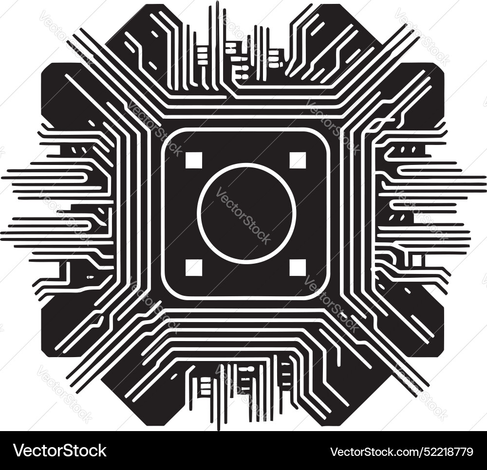 Pixelpulse dynamic design chipfusion artistic Vector Image