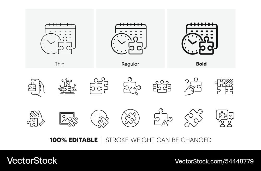Puzzle Challenge Icons - Problem Solving vector image
