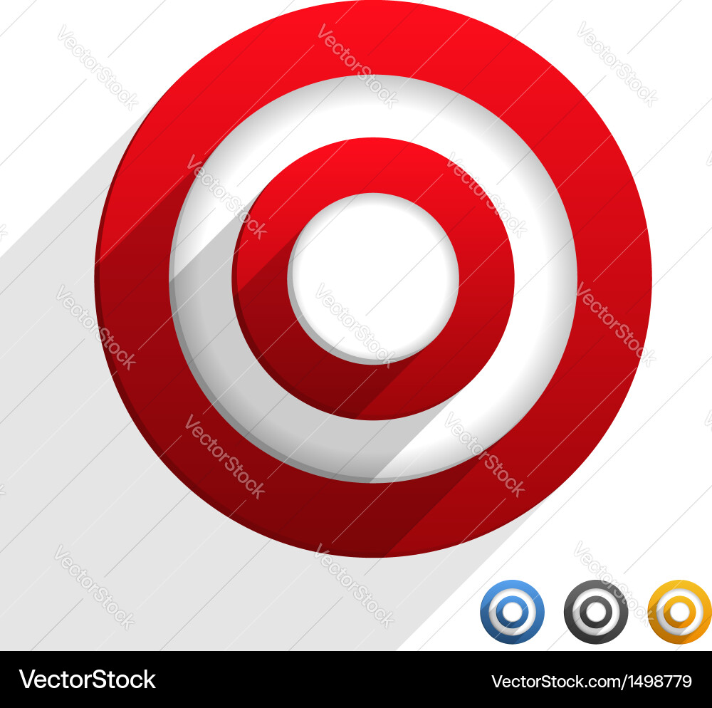 Target with diagonal shadows vector image