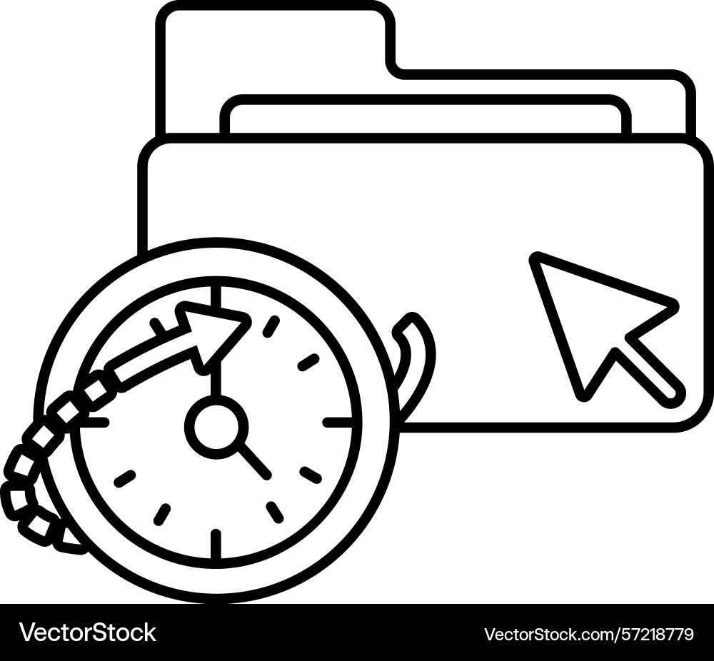 Yellow folder with a arrow pointing to the right Yellow folder with a arrow pointing to the right vector image
