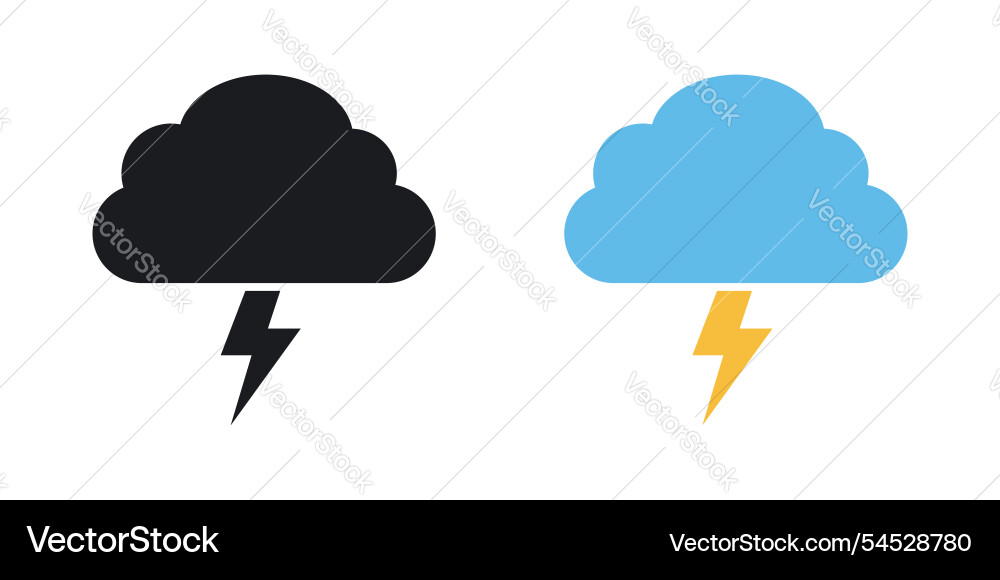 Cloud lightning icon Royalty Free Vector Image