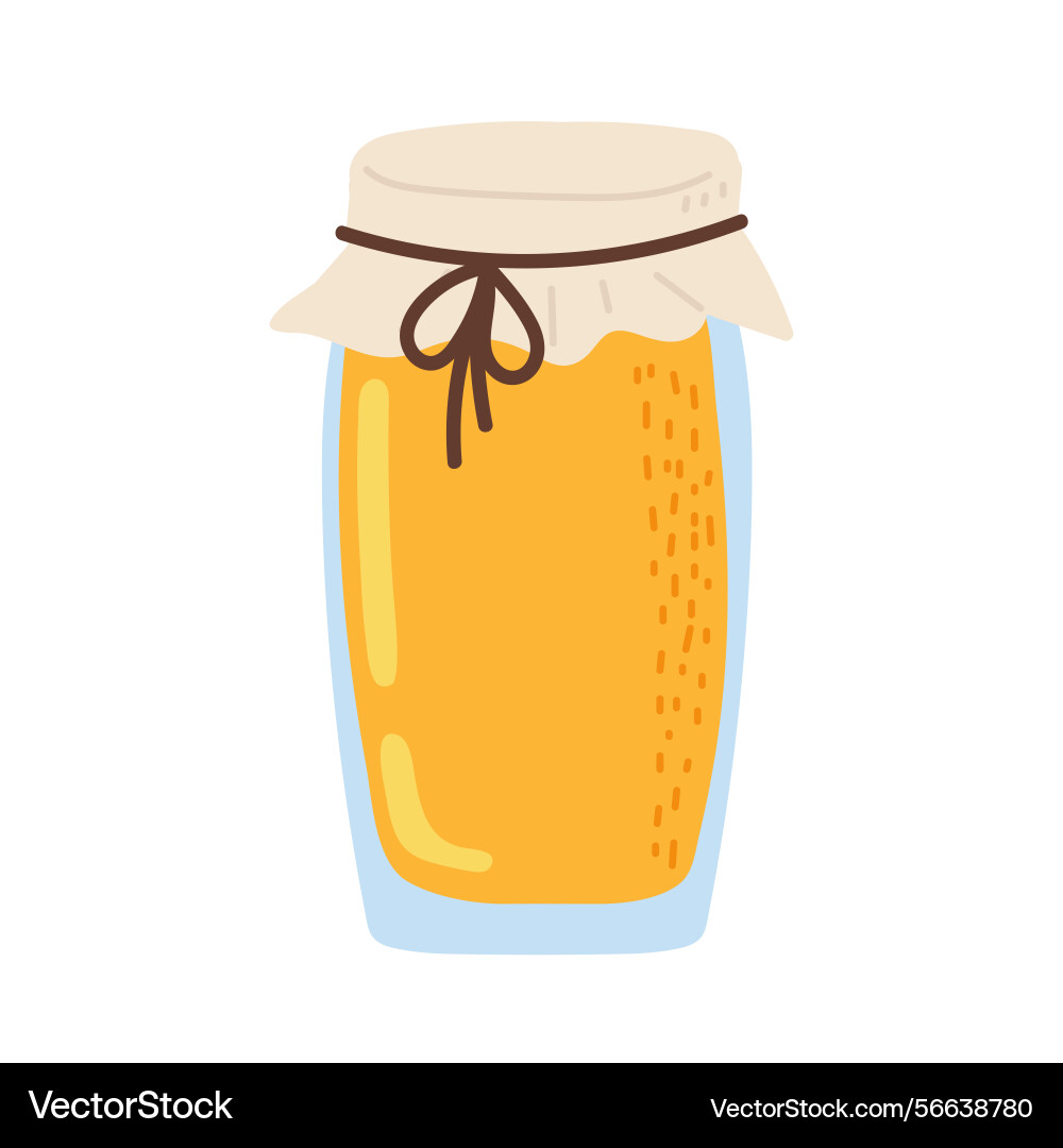 Homemade honey jar with a rustic design placed Vector Image