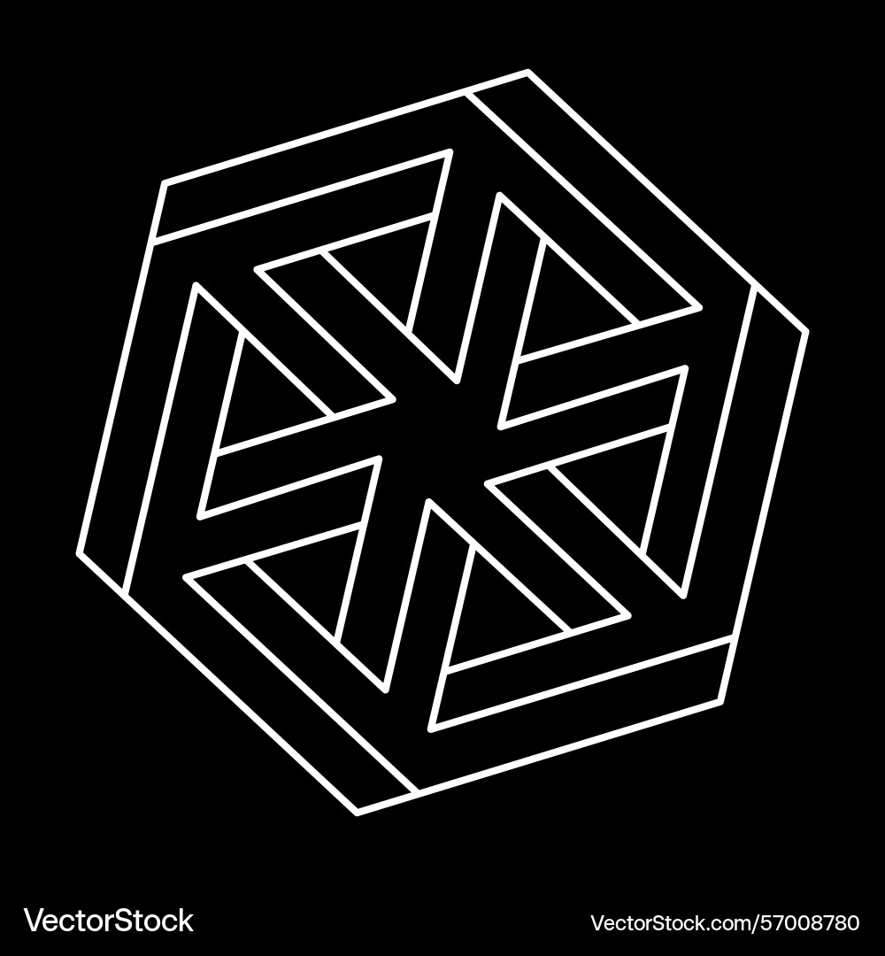 Impossible shape web design element optical Impossible shape web design element optical Vector Image