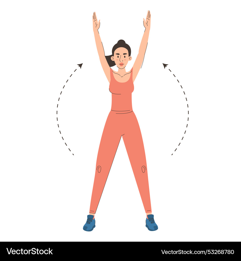 Jumping jacks exercise isolated Jumping jacks exercise isolated vector image