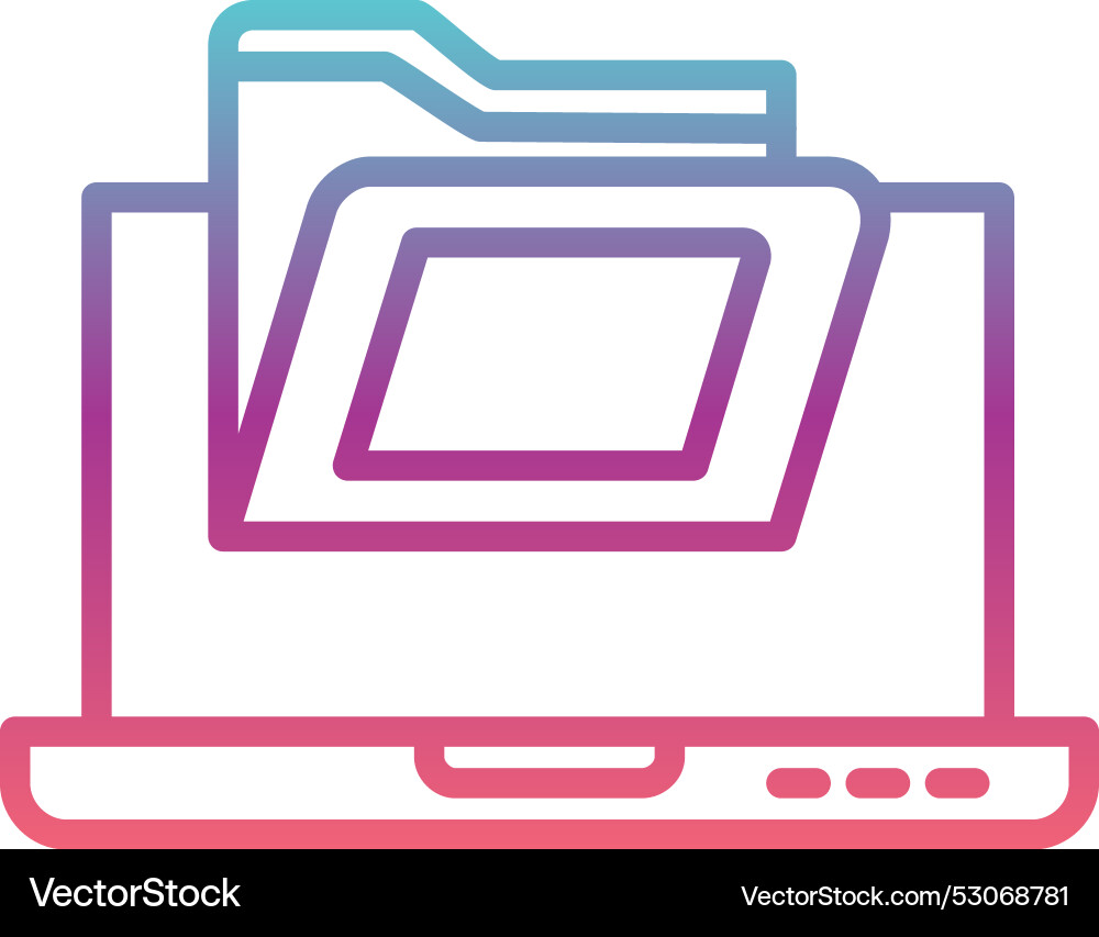 Archive line gradient design Vector Image