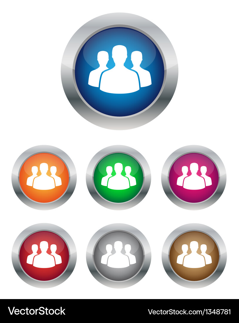 Community buttons Royalty Free Vector Image - VectorStock