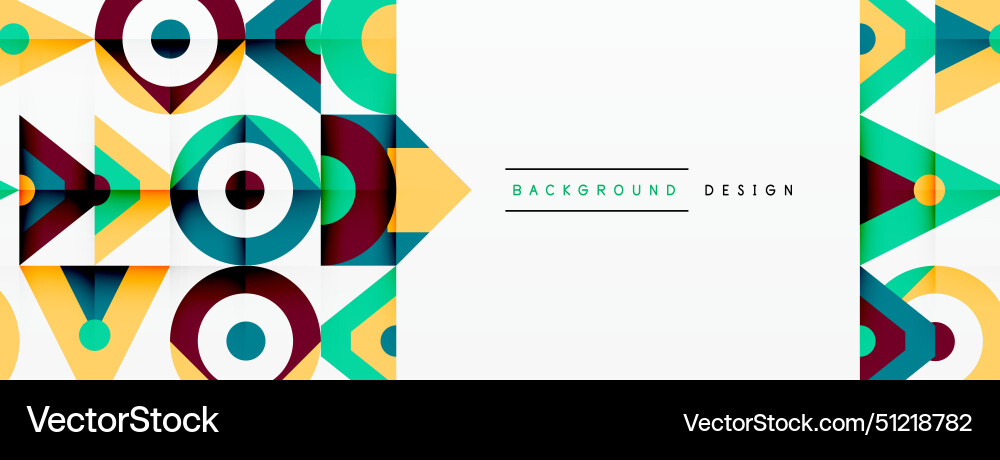 A colorful geometric pattern with arrows Vector Image