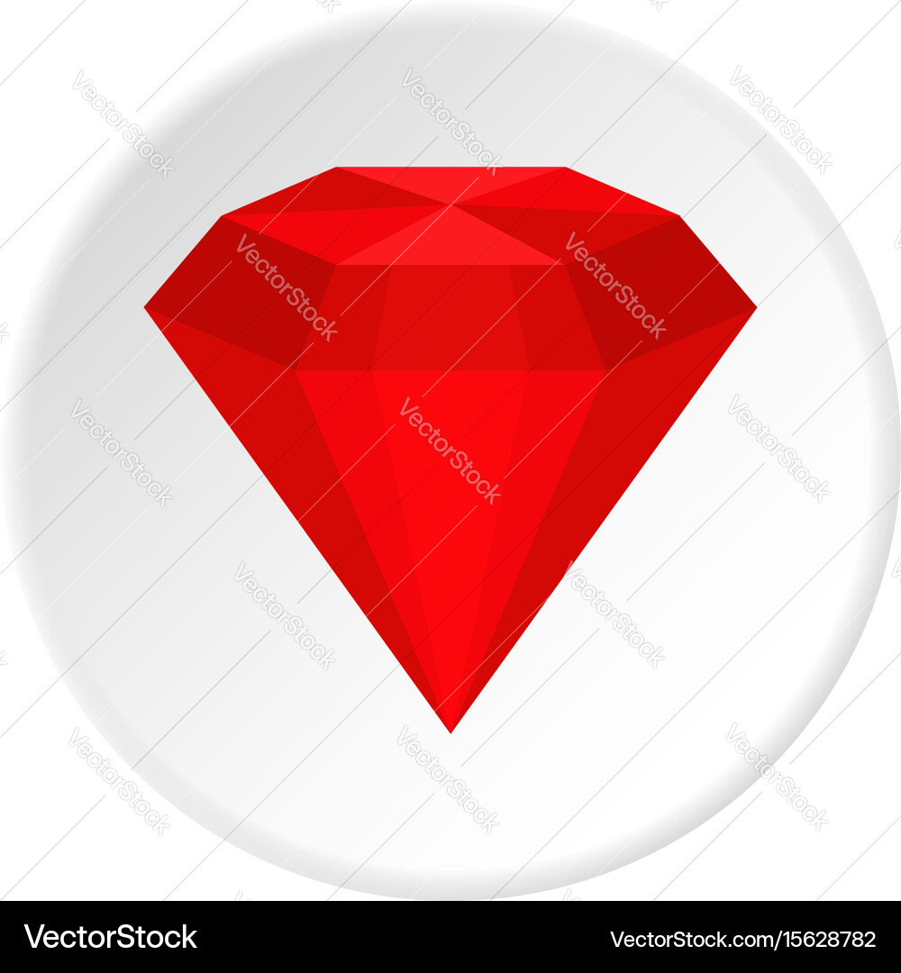 Ruby icon circle Vector Image
