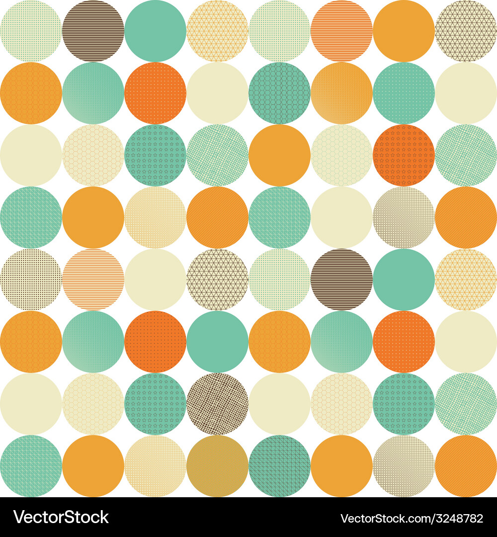 Seamless pattern of circles Vector Image