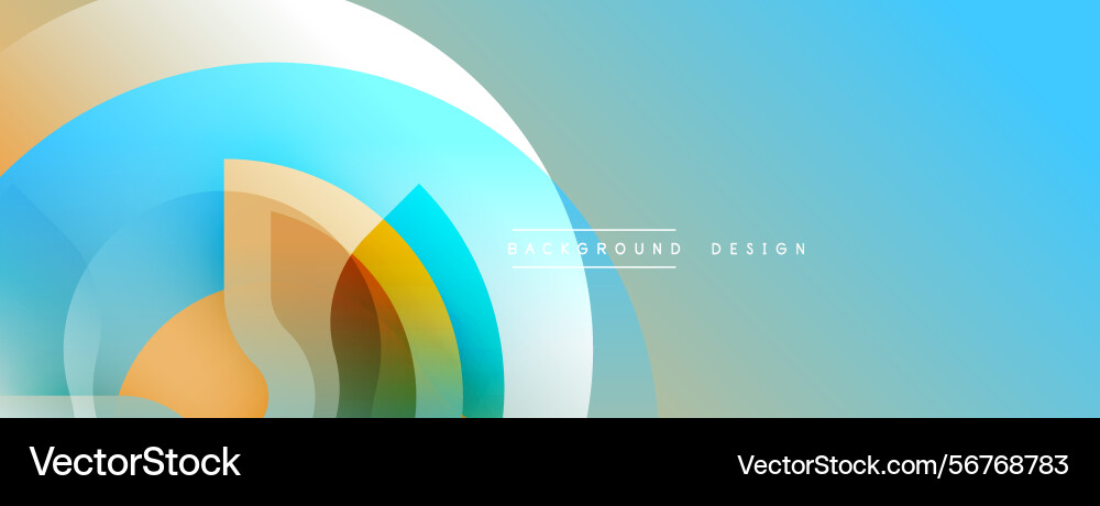 Abstract geometric shapes overlap creating Vector Image