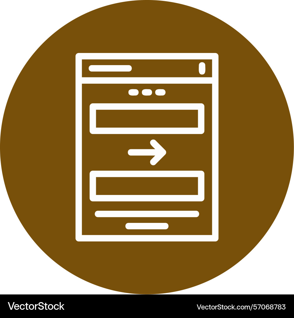 Arrow line circle style icon design Vector Image