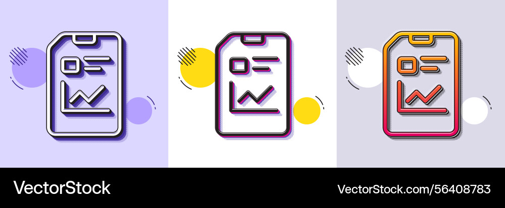 Report document line icon file sign halftone Report document line icon file sign halftone vector image