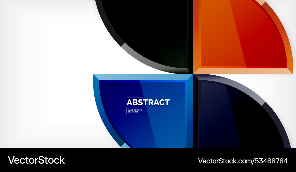 Abstract background - circles and round triangles Vector Image