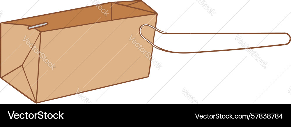 Brown packaging box with string simple rustic Vector Image