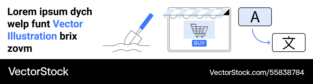 E-commerce localization process with store E-commerce localization process with store vector image