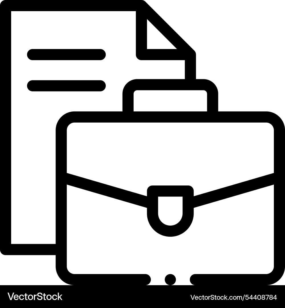 Job icon thin linear style design isolated Vector Image
